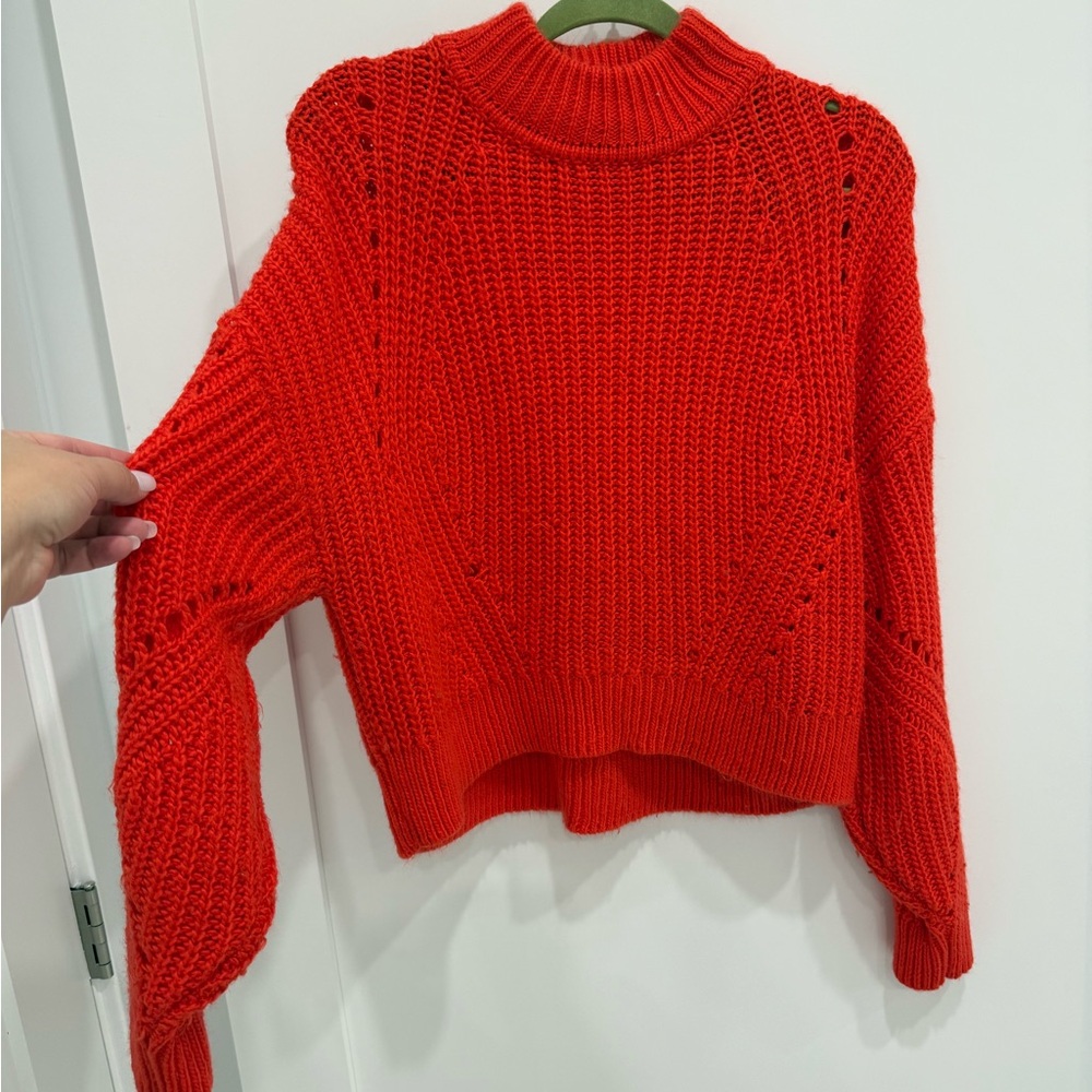 H&M Vibrant Red Turtleneck Sweater
